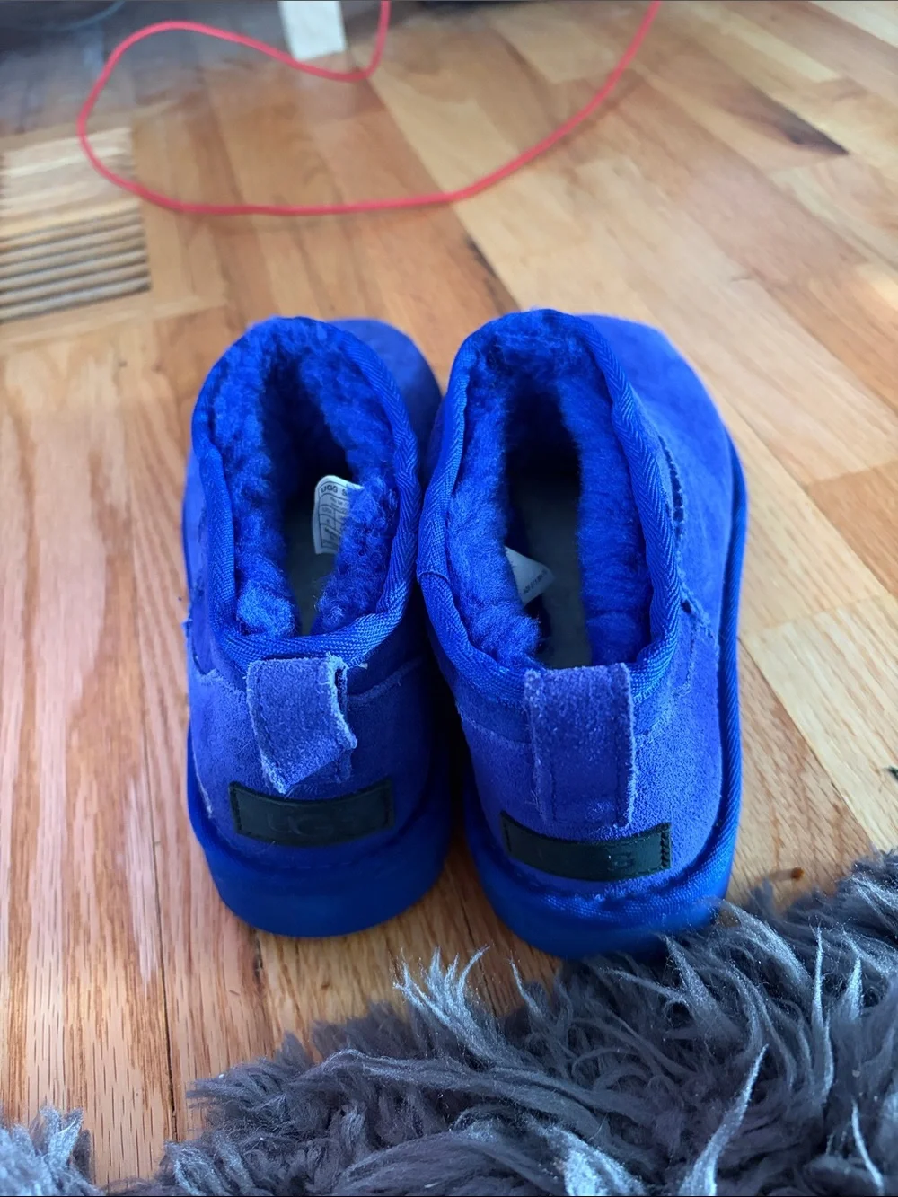 Ugg Cobalt Blue Suede Micro Boots - 6
